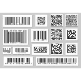 Barcode Shipping Stickers Label